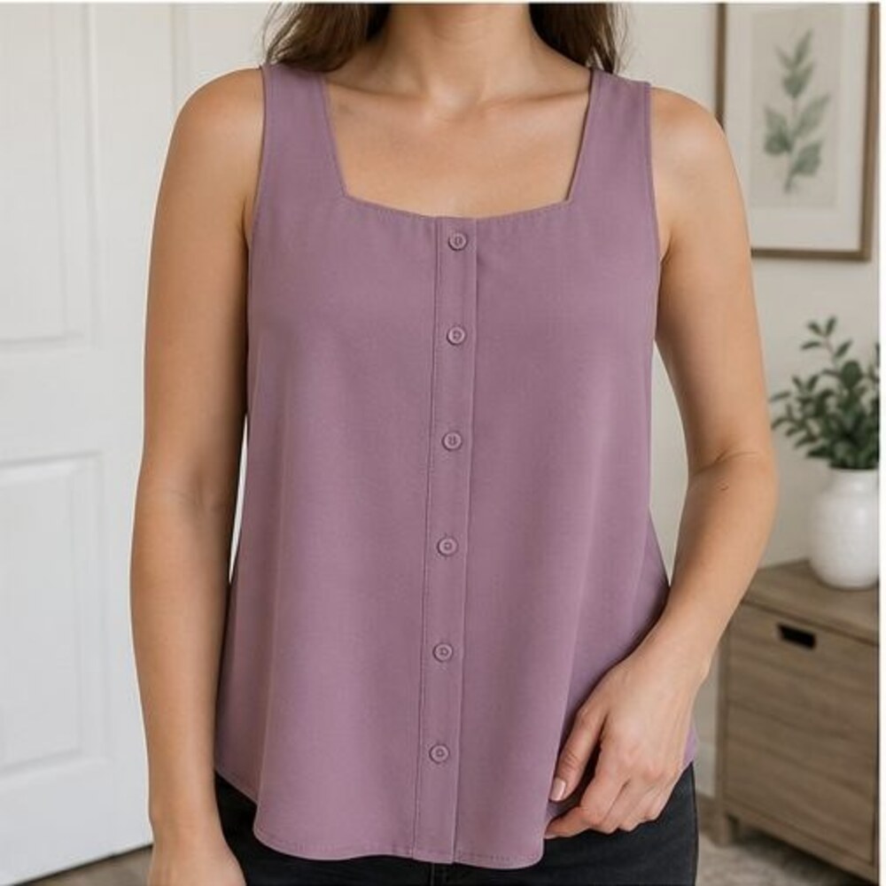 Mauve Ruffle Blouse - Picture 2 of 6